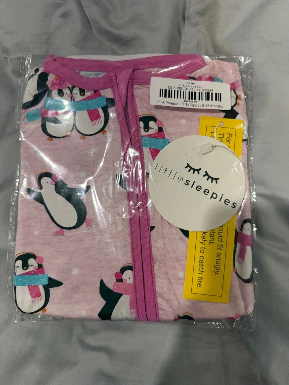 Little Sleepies Pink Penguin Zippy Pajamas